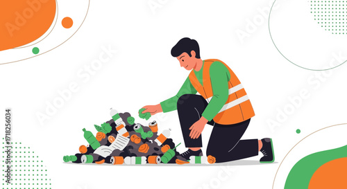 Volunteer Cleaning Rubbish, Protecting The Environment, Pollution Prevention Initiative