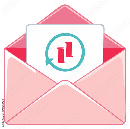 Email Marketing Campaign With Analytics Graphics in an Envelope Design