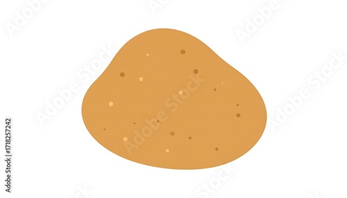 A cartoon potato, simple and round