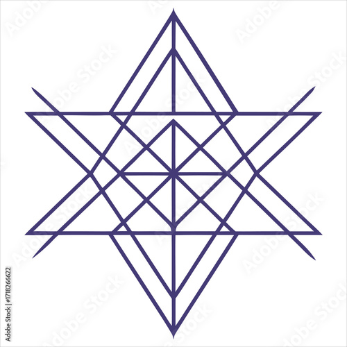 Geometric star symbol abstract shape