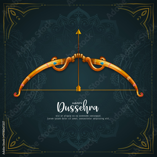 Happy Dussehra Indian traditional festival celebration background