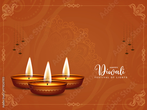 Happy Diwali Indian festival celebration classic background