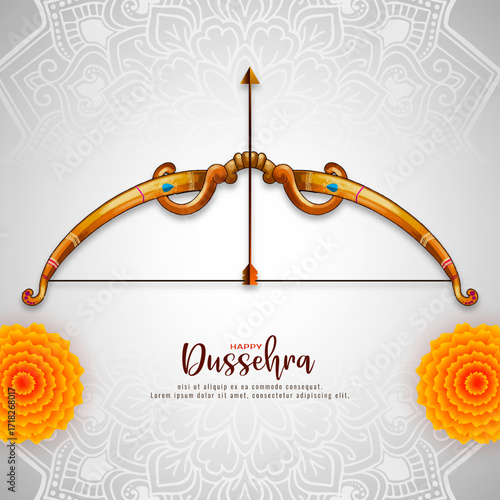 Happy Dussehra Indian festival cultural decorative background