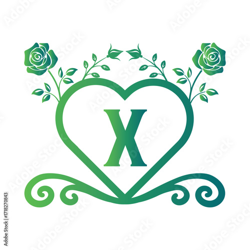 An icon of peace, this vector illustration features a peace symbol made of flowers, leaves, and other green elements to create an image of eco-friendly nature