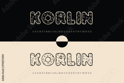 Korlin brand name with abstract design elements and logo