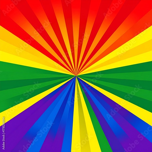 Rainbow radial pattern