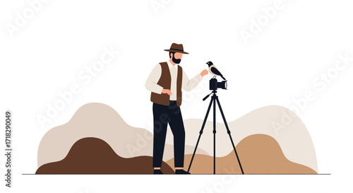 Nature Photographer Captures Bird Illustration For Wildlife Documentation And Study