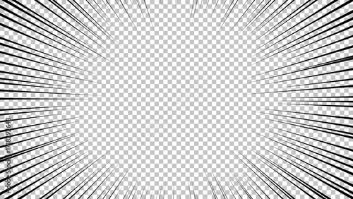 Black comic book transparent background