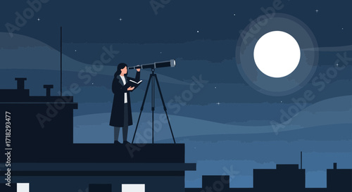 Observing The Cosmos: A Nighttime Rooftop Study Of Astronomy And The Sky