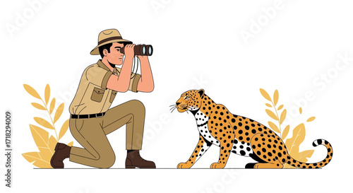 Observing Wildlife: A Wildlife Photographer Capturing Moments of Exotic Animals on Safari