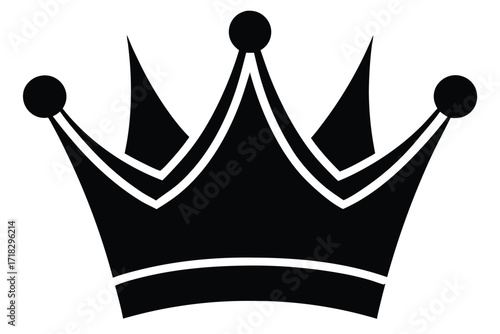 winner s crown vector icon silhouette