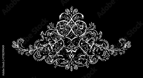 Elegant white floral design perfect for adding a touch of sophistication to invitations, logos, and branding projects with timeless appeal