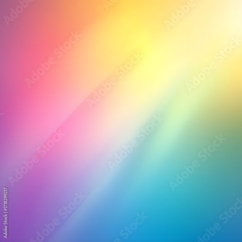 A vibrant, pastel-toned backdrop displays a smooth gradient of colors, featuring diagonal accents, creating a soft and dreamy atmosphere.