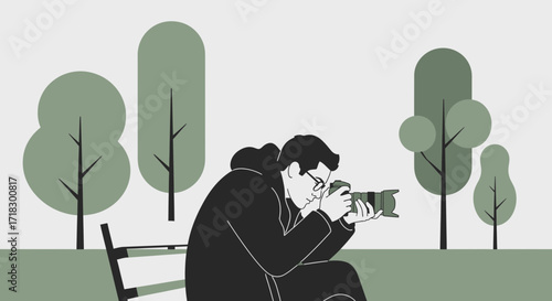 Photographer Concentrates On Capturing Landscapes In Minimalist Forest Illustration