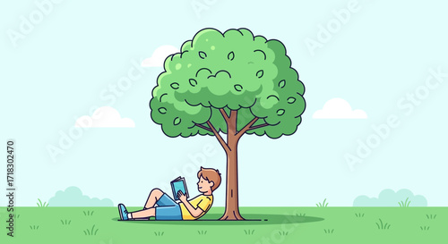 Reading Under The Tree: A Leisurely Escape Into The World Of Literature Illustrated
