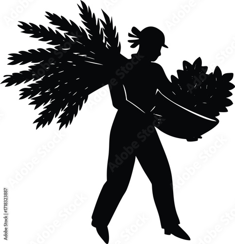 Harvest Bundle Silhouette | Harvest Crop Bundle Vector