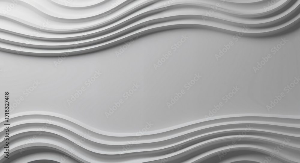 Obraz premium Abstract Modern Minimalist background with wavy white texture 