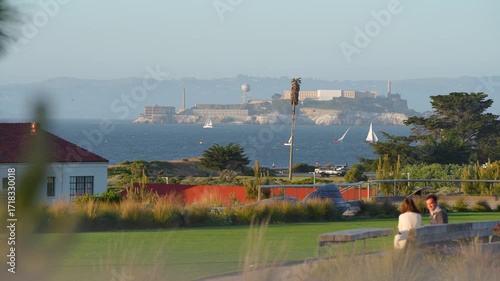 Static view to Acatraz, one of San Francisco's most famous landmarks