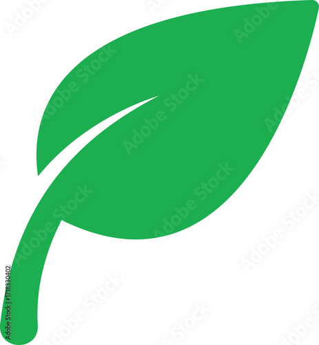 Green leaf ecology icon vector illustration