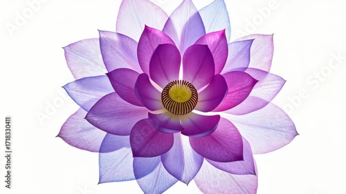 Vibrant lotus flower with delicate petals showcasing natural beauty and elegance