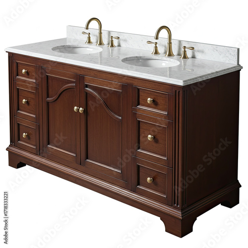 bathroom vanity isolated on white background