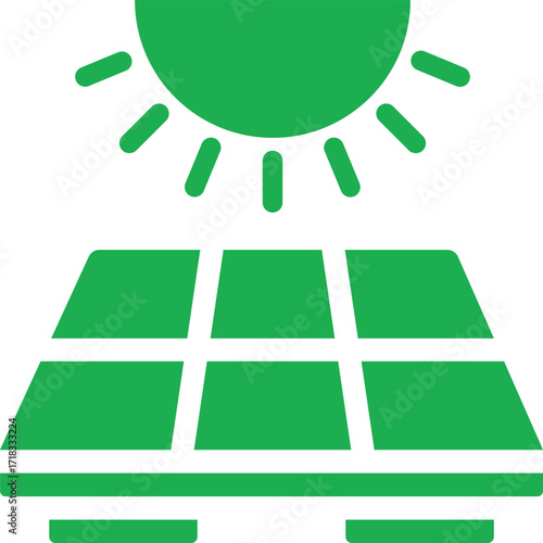 Solar panel eco-friendly energy vector illustration
