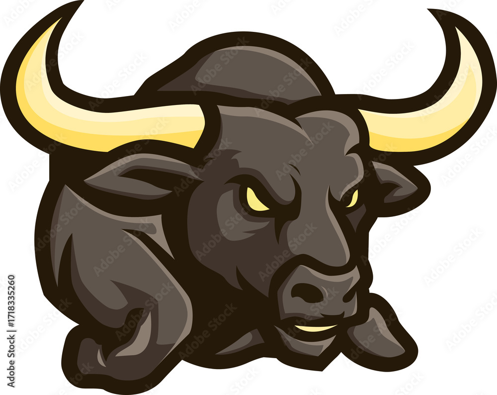 Fototapeta premium Buffalo character mascot illustration design