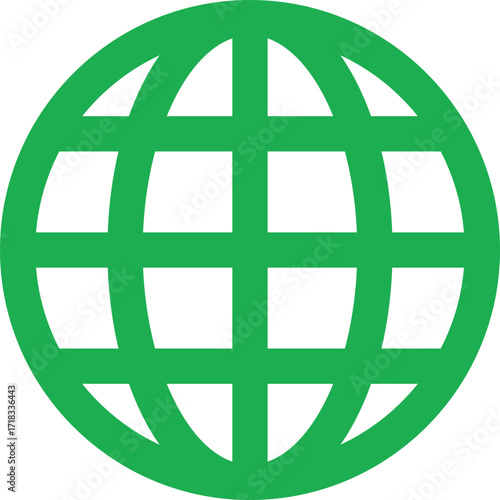 Green world net vector illustration