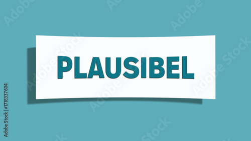 Photos Plausibel (Plausible) - A card isolated on light green background