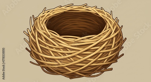 Empty bird nest