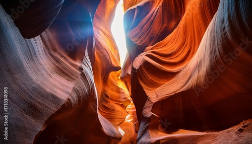 Antelope Canyon In The Navajo Reservation Page Northern Arizona Famous Slot Canyon Light Showing Off The Glamorous Detail Of The Ancient Spiral Rock Arches