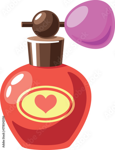 Perfume for woman package vector illustration