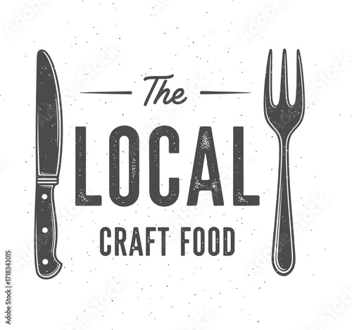 Local Craft Food Logo Design Template and Poster

