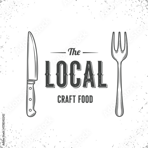 Local Craft Food Logo Design Template and Poster

