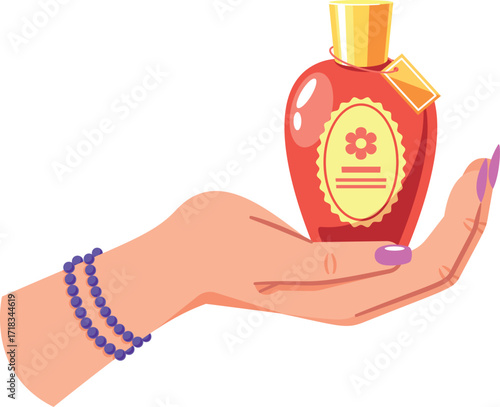 Female hand showing fashion scent