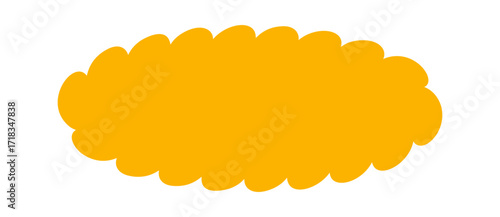 Horizontal oval label rippled edge