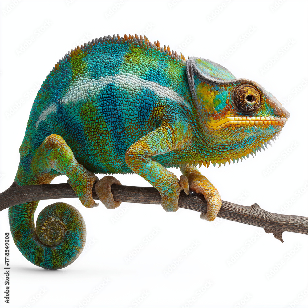 Obraz premium chameleon isolated on white background