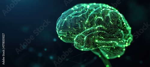 Digital Brain: Neural Network and AI Concept