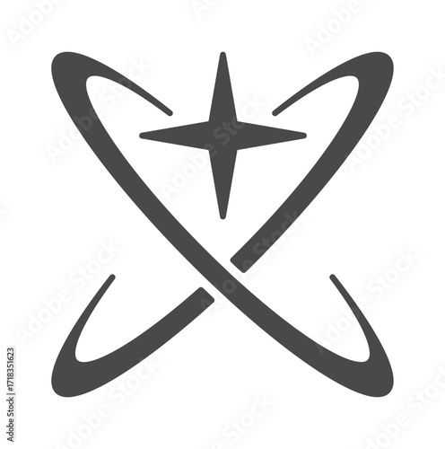 Cosmic spiral graphic y2k element