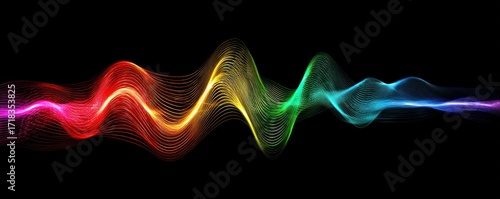 Abstract Rainbow Wave Energy Flow