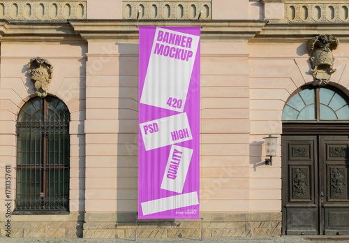 Tall Vertical Banner PSD Mockup