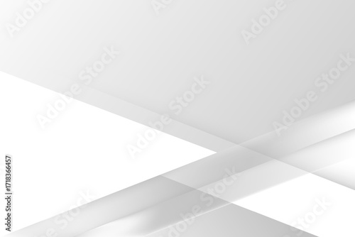 Abstract white and gray diagonal lines 3d, arrows, triangles background design. Vector illustration.