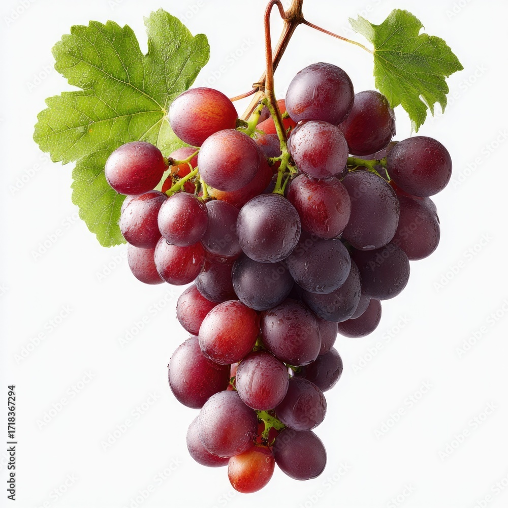 Fototapeta premium Bunch of ripe tempranillo grapes showcasing spanish harvest for winemaking and culinary use