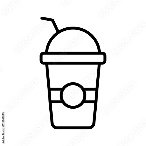 Motorway Cold Drink Cup Service Icon Vector.
