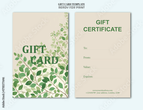 Stylish gift card and voucher templates — perfect for promotions, thank-you notes, or special offers. Ready to print and easy to customize for your business.
