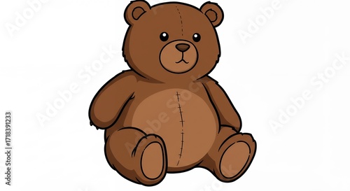 Brown teddy bear illustration