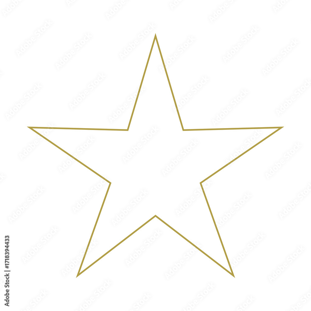 Fototapeta premium Golden Star Icon. Star Symbol For Designs.