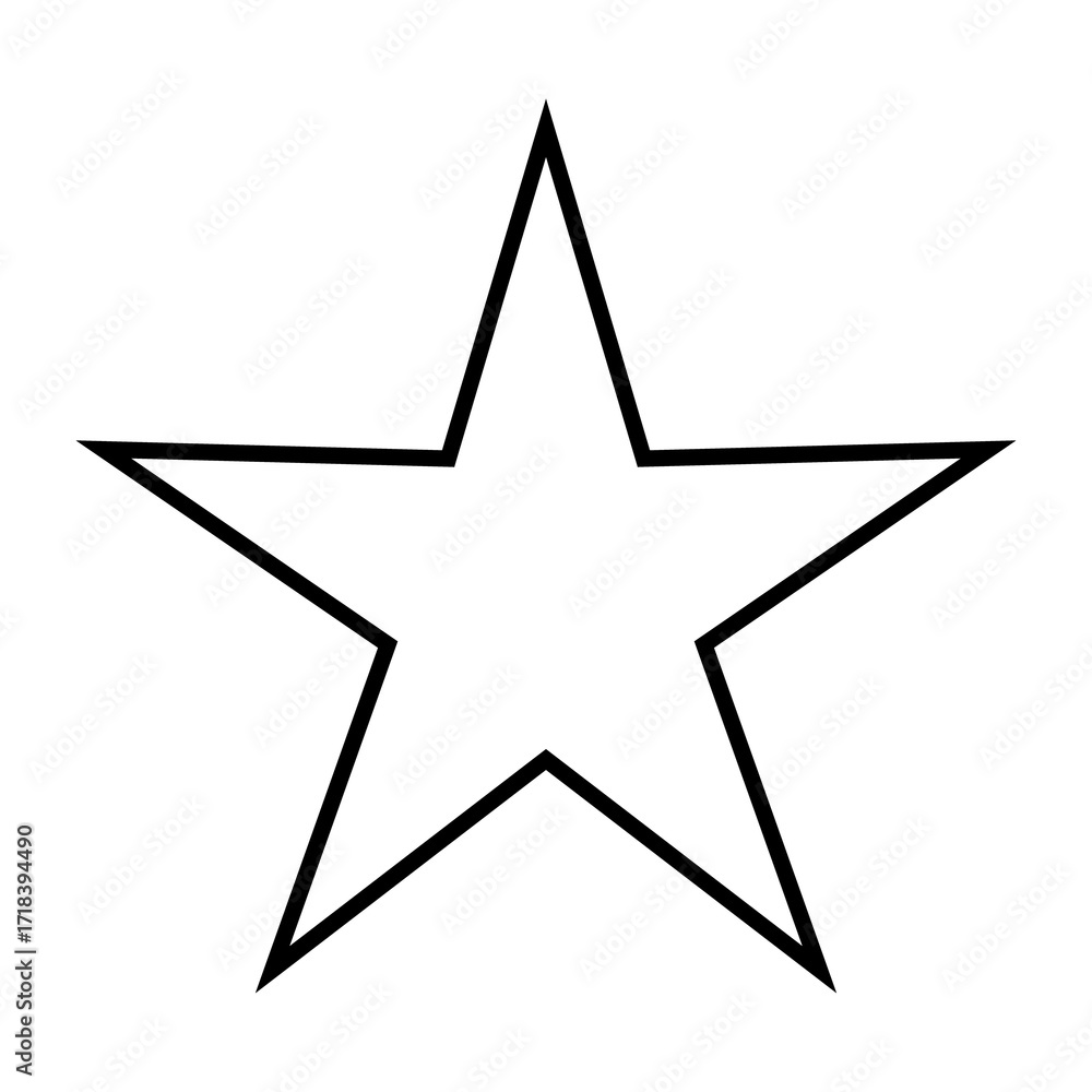 Fototapeta premium Star icon. Black star symbol for designs.