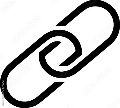 Set of simple link line icons.