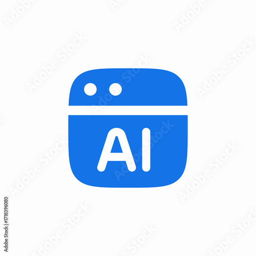 ai website icon sign vector